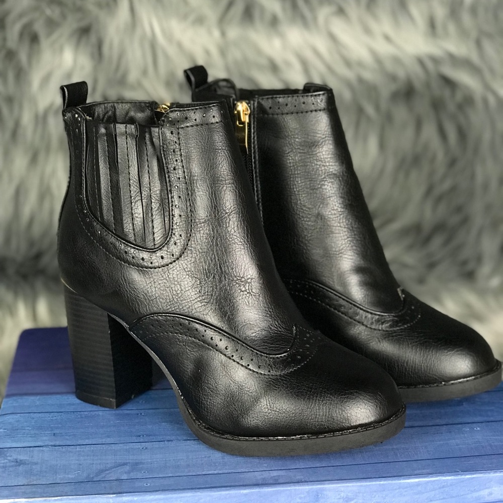 ROUND TOE OXFORD BOOTIES. - Picture 3 of 8